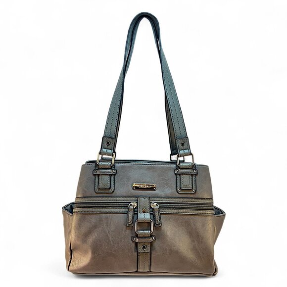 Rosetti Midtown Shoulder Bag Gray 2 Handles 11.5 Drop 11" x 8.5" - Picture 2 of 13